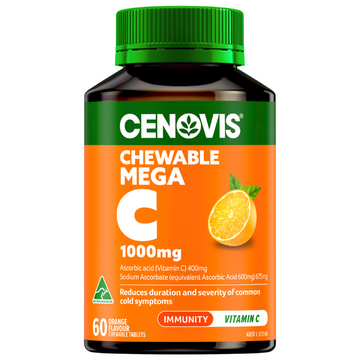 Cenovis Mega Vitamin C for Immune Support 1000mg Orange Flavour 60 Tablets