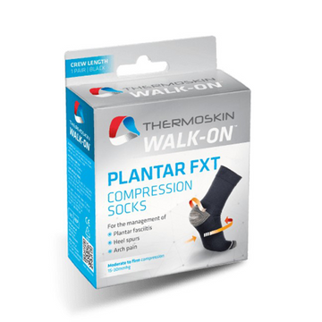 Thermoskin Plantar FXT Compression Socks Crew Small Black 1 Each