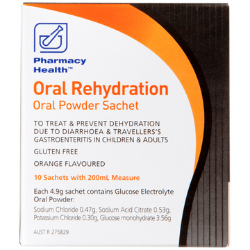 PHARMACY HEALTH Oral Hydration 4.9g 10 Sachets