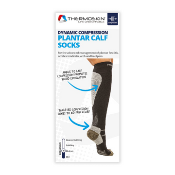 Thermoskin Plantar FXT Compression Socks Calf Medium Black 1 Each