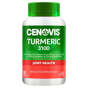 Cenovis Turmeric 3100 with Curcuminoids for Joint Health 80 Capsules