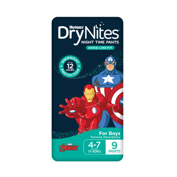 Huggies DryNights Nappies Boys 4-7 Years 9 Pack