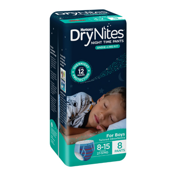 Huggies DryNights Nappies Boys 8-15 Years 8 Pack