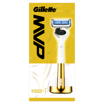 Gillette MVP Limited Edition Razor + 5 Blade Refill Cartridges