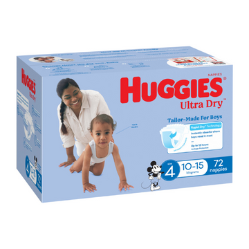 Huggies Jumbo UltraDry Nappies Toddler Boy 72 Pack