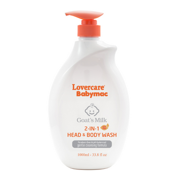 LOVERCARE Babymac Goat's Milk 2in1 Head & Body Wash 1 L