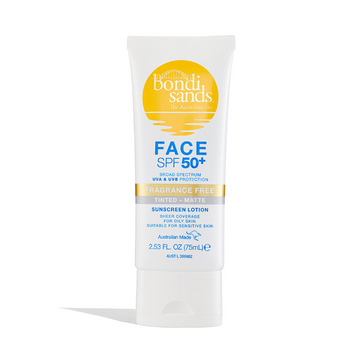 Bondi Sands Face Tinted-Matte Sunscreen Lotion SPF 50+ 75mL