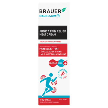 Brauer Magnesium + Pain Relief Heat Cream 100g