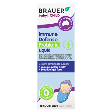 Brauer Immune Defence Probiotic Liquid for Infants 45mL