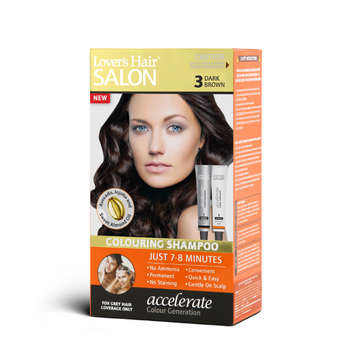 LOVERCARE Hair Salon Color Shampoo 3 Dark Brown 1 Pack