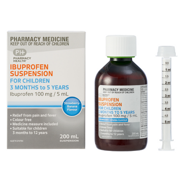 PHARMACY HEALTH Ibuprofen Suspension 3 Months - 5 Years 200mL