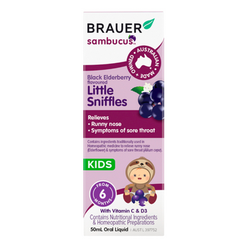 Brauer Sambucus Little Sniffles For Infants & Kids 50mL