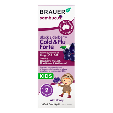 Brauer Sambucus Cold & Flu Forte For Kids 100mL