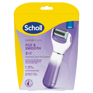 Scholl ExpertCare File & Smooth 2 in 1 Electronic Foot File System 1 Each