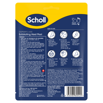 Scholl ExpertCare Exfoliating Heel Peel 1Pair