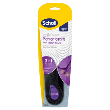 Scholl In Balance Orthotic Insole Pain Relief Plantar FasciitisMedium 1 Pair