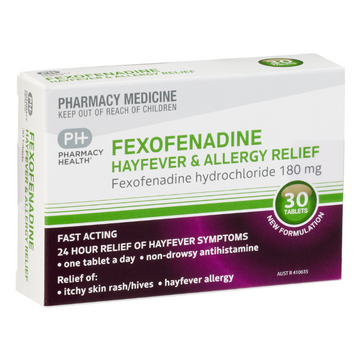 PHARMACY HEALTH Fexofenadine 180mg 30 Tablets