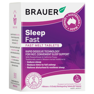 Brauer Sleep Fast Melt 60 Tablets