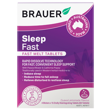 Brauer Sleep Fast Melt 60 Tablets