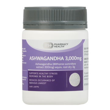 PHARMACY HEALTH Ashwagandha 3000mg 60 Tablets