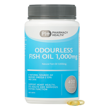 PHARMACY HEALTH Odourless Fish Oil 1000mg 400 Capsules