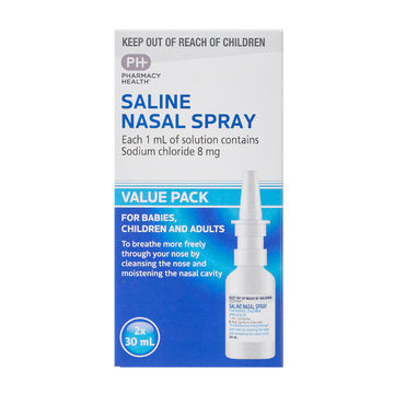 PHARMACY HEALTH Saline Nasal Spray Value Pack 30mL