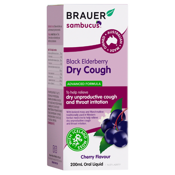 Brauer Black Elderberry Dry Cough 200mL