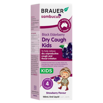 Brauer Black Elderberry Dry Cough Kids 100mL