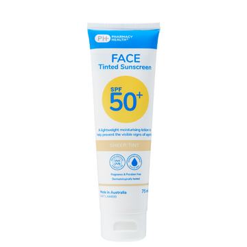 PHARMACY HEALTH Sunscreen Face Sheer Tint SPF 50+ 75mL