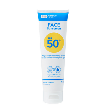 PHARMACY HEALTH Sunscreen Face SPF 50+ 75mL