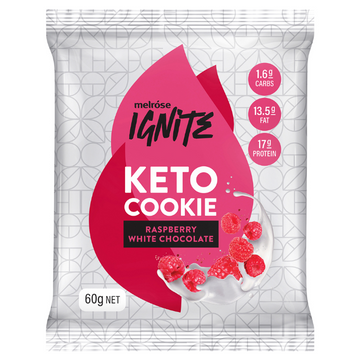 Melrose Health Ignite Keto Cookie Raspberry White Chocolate 60g