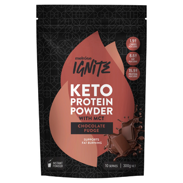 Melrose Health Ignite Keto Protein Powder With Mct Chcocolate Fudge 300g