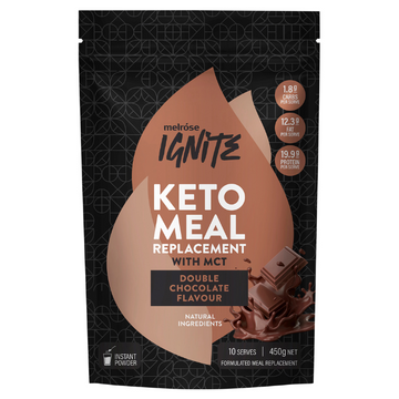 Melrose Health Ignite Keto Mct Meal Replacement With Mct Double Chocolate Flavour 450g