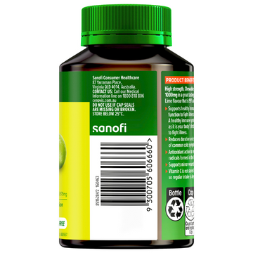 Cenovis Chewable Mega Vitamin C 1000mg Lemon Lime Flavour 60 Tablets