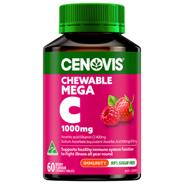 Cenovis Chewable Mega C 1000mg Berry Flavour 60 Tablets