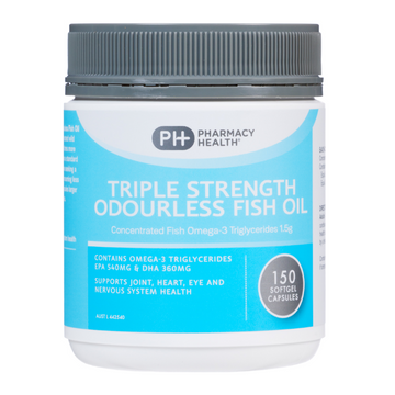 PHARMACY HEALTH Triple Strength Odourless Triple Strength 150 Capsules