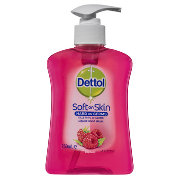 Dettol Antibacterial Liquid Hand Wash Pump Raspberry 250mL