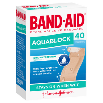 BAND-AID Aquablock 100% Waterproof 40 Strips