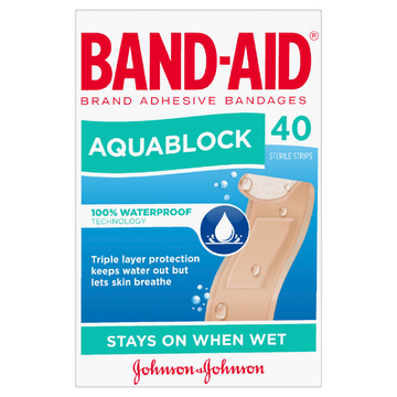 BAND-AID Aquablock 100% Waterproof 40 Strips