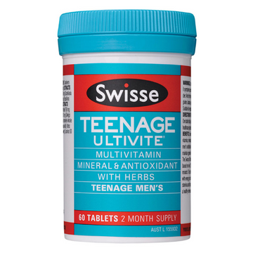 Swisse Ultivite Teenage Men's Multivitamin 60 Tablets