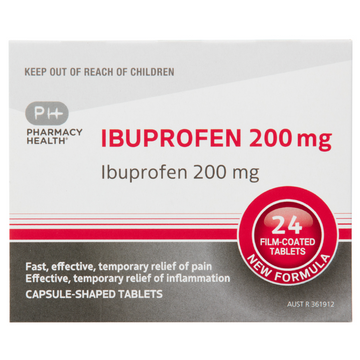 PHARMACY HEALTH Ibuprofen 200mg 24 Tablets