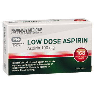 PHARMACY HEALTH Low Dose Aspirin 100mg 168 Tablets