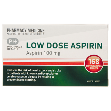 PHARMACY HEALTH Low Dose Aspirin 100mg 168 Tablets