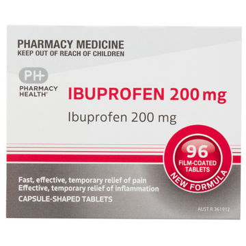 PHARMACY HEALTH Ibuprofen 200mg 96 Tablets