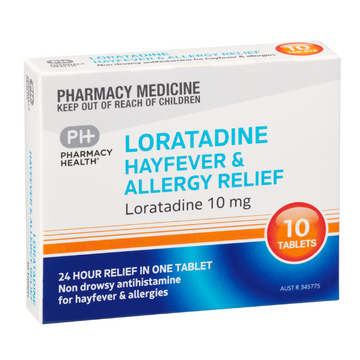 PHARMACY HEALTH Loratadine 10mg 10 Tablets