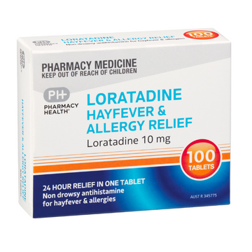 PHARMACY HEALTH Loratadine 10mg 100 Tablets