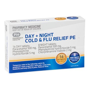 PHARMACY HEALTH Day + Night Cold & Flu PE 24 Tablets