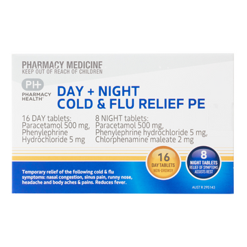 PHARMACY HEALTH Day + Night Cold & Flu PE 24 Tablets