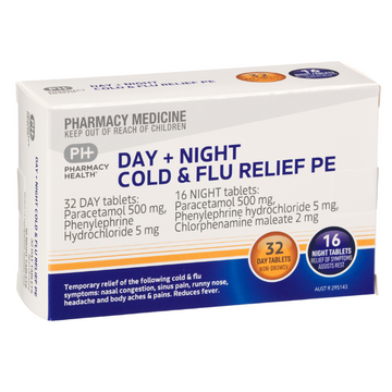 PHARMACY HEALTH Day + Night Cold & Flu PE 48 Tablets