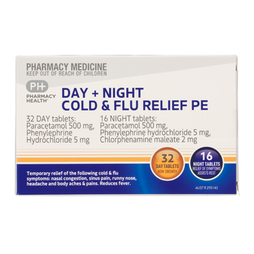 PHARMACY HEALTH Day + Night Cold & Flu PE 48 Tablets